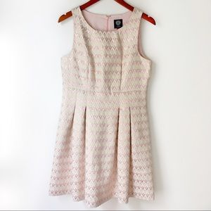 Vince Camuto Geometric Jacquard Fit & Flare Dress